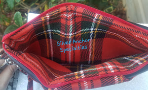 Haute Pocket Clutch-Red Plaid