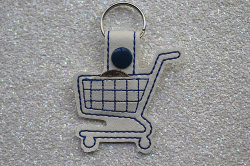 Quarter Keeper Shopping Basket Keychain